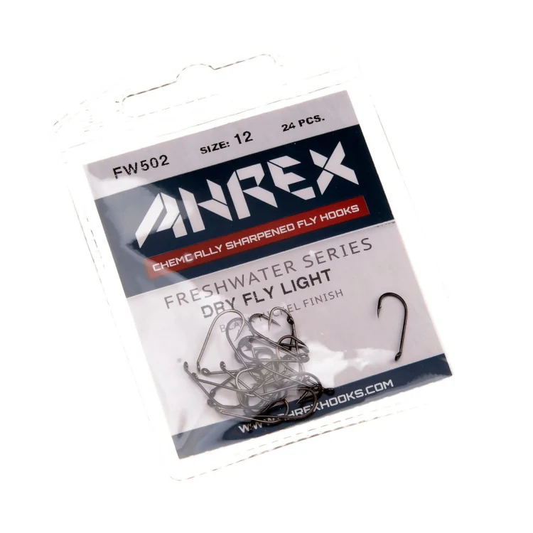 Ahrex FW502 Dry Fly Light Barbed Hooks - Image 2