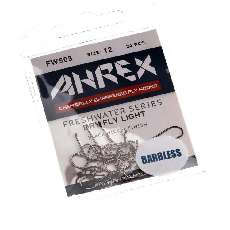 Ahrex FW503 Dry Fly Light Barbless Hooks - Image 2