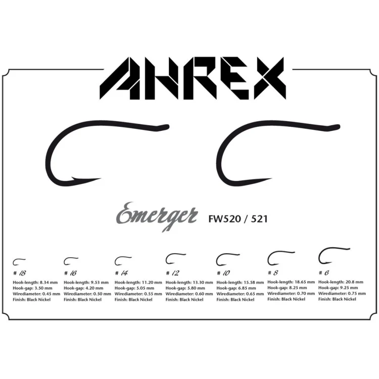 Ahrex FW521 Emerger Barbless Hooks - Image 4