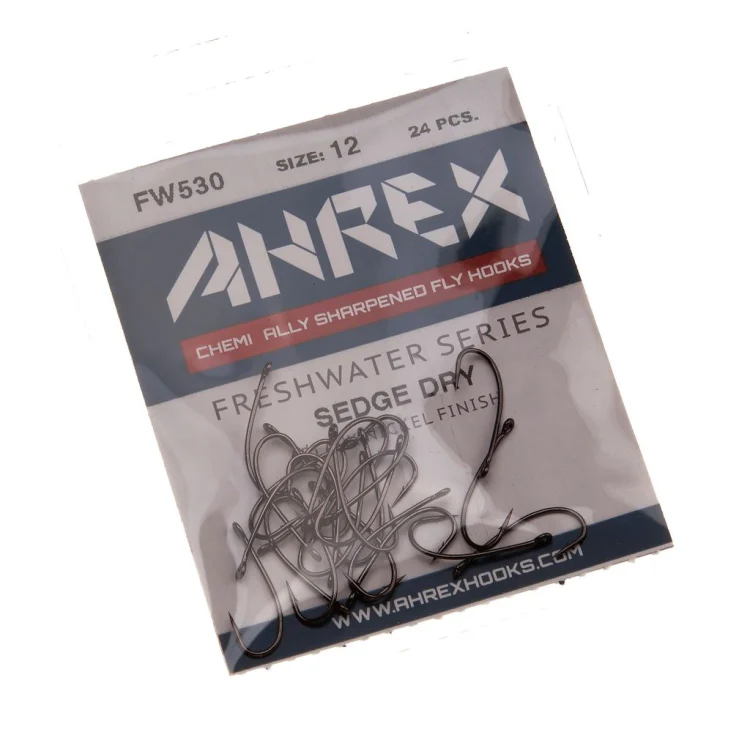 Ahrex FW530 Sedge Dry Barbed Hooks - Image 2