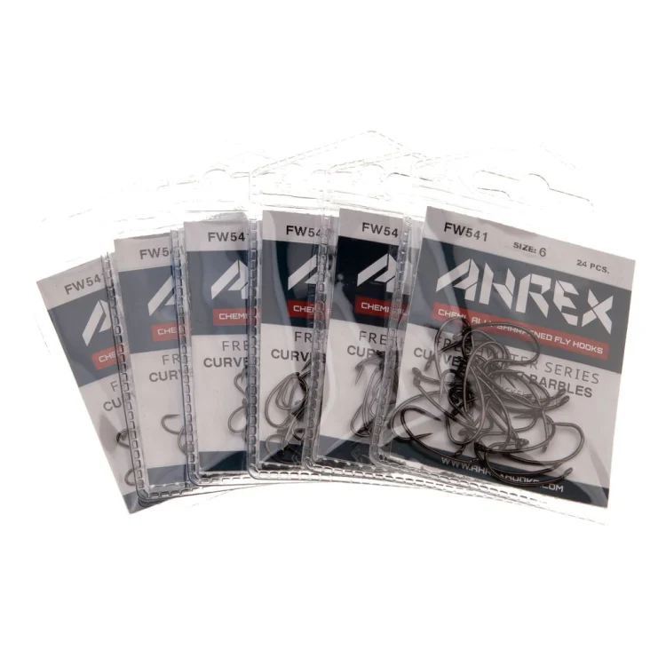 Ahrex FW541 Curved Nymph Barbless Hooks - Image 3