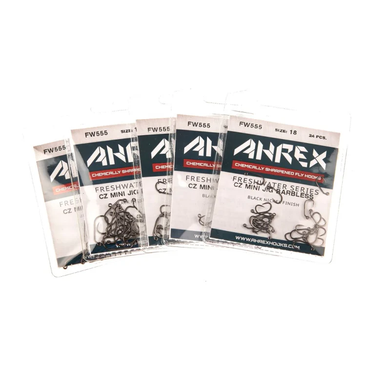 Ahrex FW555 CZ Mini Jig Barbless Hooks - Image 3