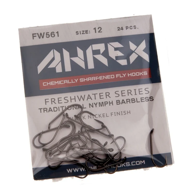 Ahrex FW561 Nymph Traditional Barbless Hooks - Image 2
