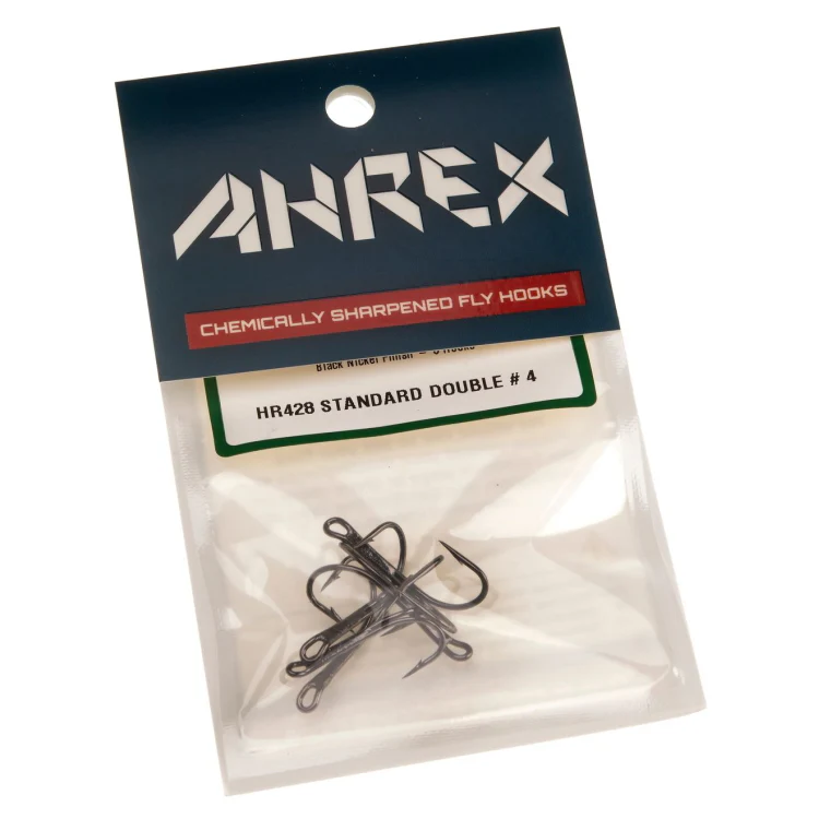 Ahrex HR428 Tying Double Hooks - Black Nickel - Image 3