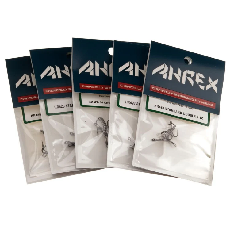Ahrex HR428 Tying Double Hooks - Black Nickel - Image 4