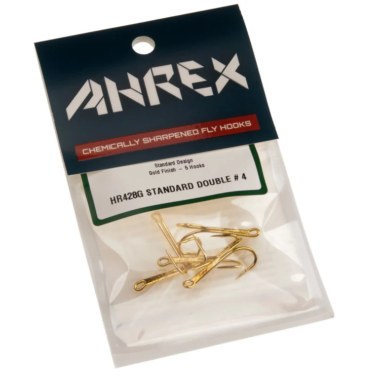 Ahrex HR428 Tying Double Hooks - Gold - Image 2