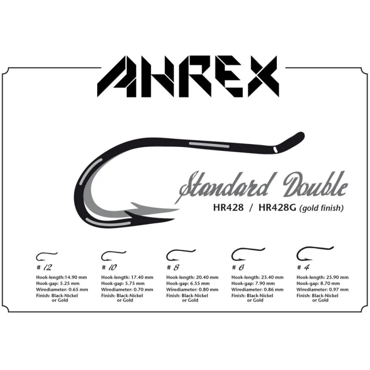 Ahrex HR428 Tying Double Hooks - Gold - Image 4