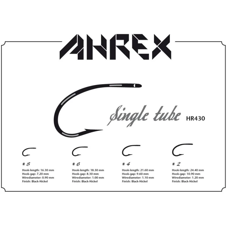Ahrex HR430 Tube Single Hooks - Black Nickel - Image 4