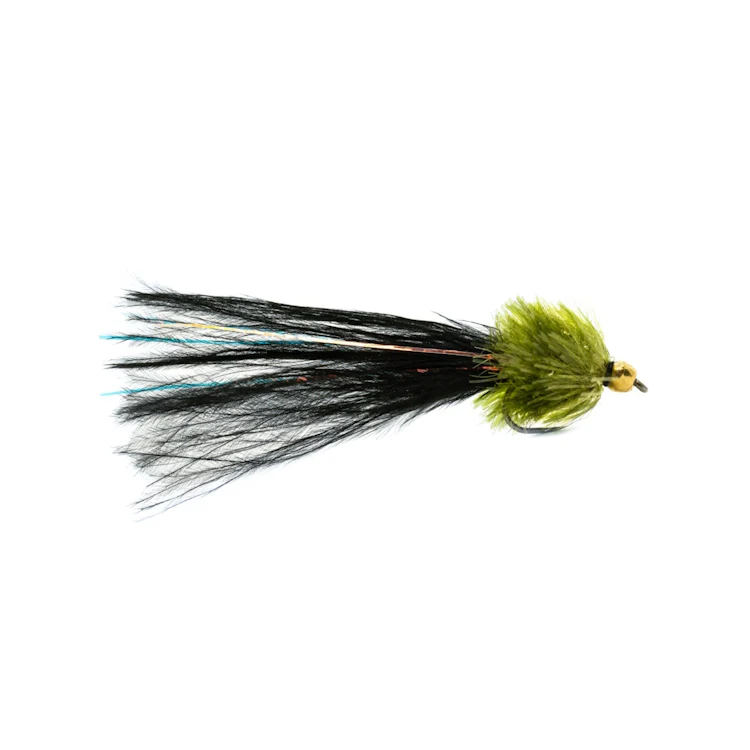 Baddy Black And Olive Tungsten Bead Flies