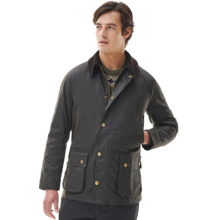 Barbour Ashby Wax Jacket - Olive - Image 2