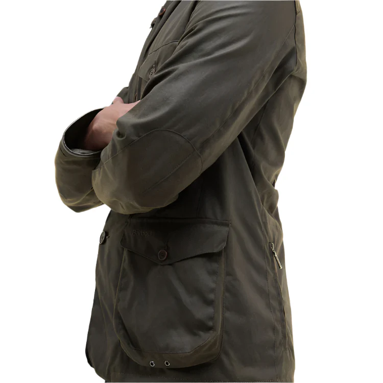 Barbour Beacon Sports Wax Jacket - Olive - Image 6