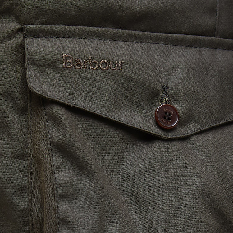 Barbour Beacon Sports Wax Jacket - Olive - Image 7