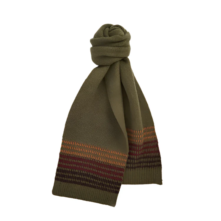 Barbour Branton Beanie and Scarf Gift Set - Army Green - Image 4