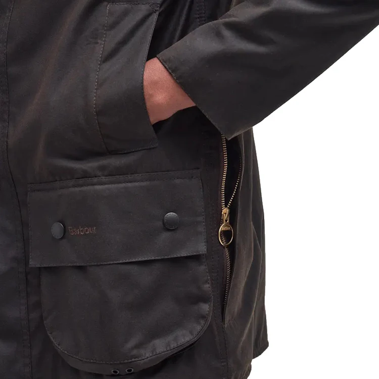Barbour Classic Beaufort Wax Jacket - Olive - Image 6