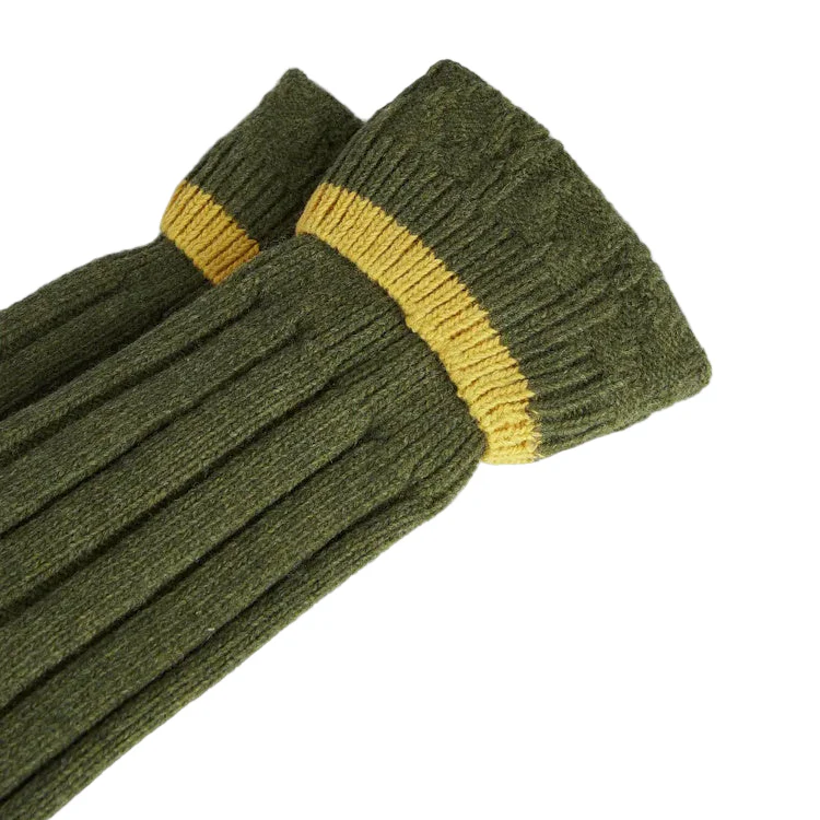 Barbour Contrast Gun Stockings - Olive/Gold - Image 3