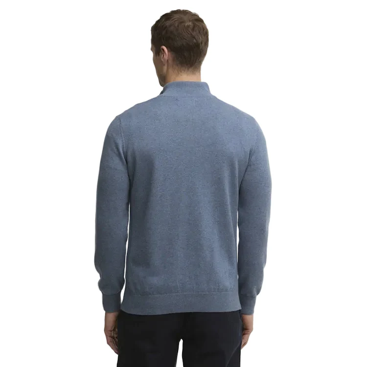 Barbour Cotton Half Zip Knitted Jumper - Dusk Blue - Image 2