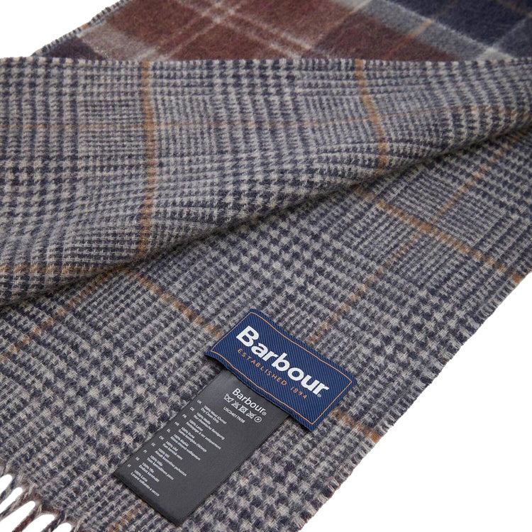 Barbour Dramside Reversible Scarf - Midnight Oak Tartan - Image 3