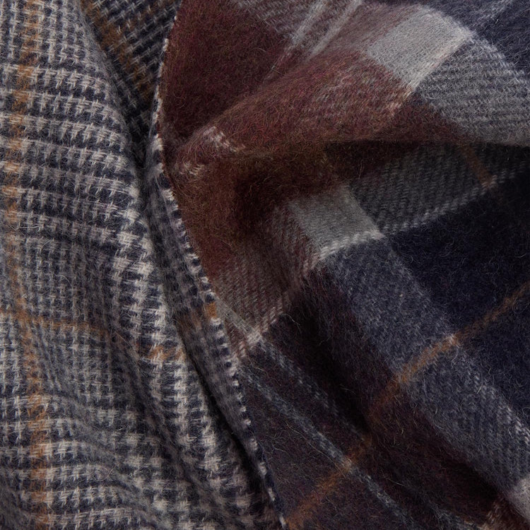 Barbour Dramside Reversible Scarf - Midnight Oak Tartan - Image 4