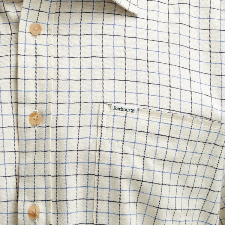 Barbour Field Tattersall Shirt Classic Collar - Blue - Image 6