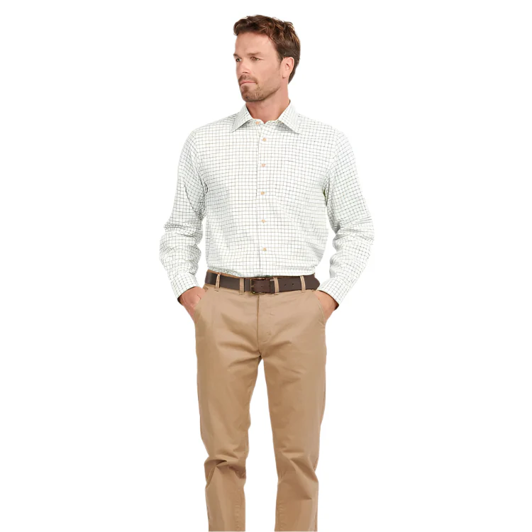 Barbour Field Tattersall Shirt - Green/Brown - Image 4