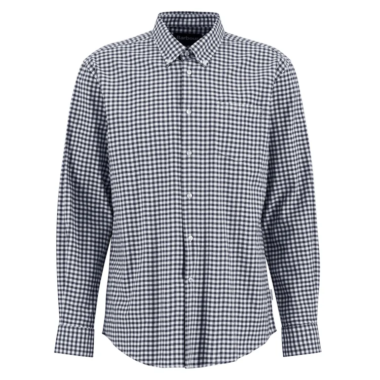 Barbour Gingham Aukside Regular Shirt - Navy - Image 4