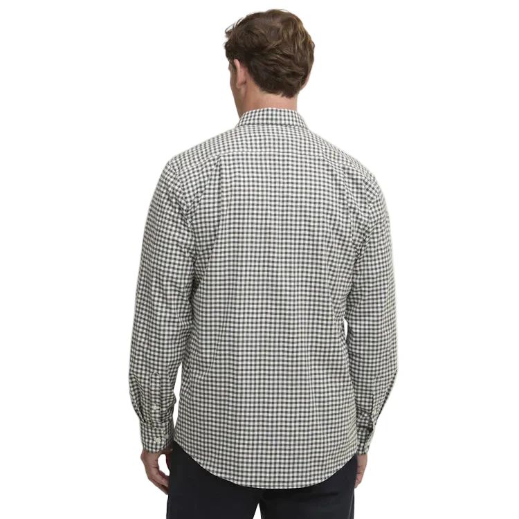 Barbour Gingham Aukside Regular Shirt - Olive - Image 2