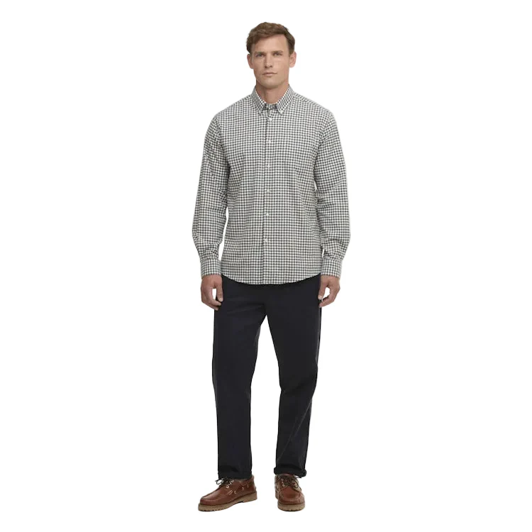 Barbour Gingham Aukside Regular Shirt - Olive - Image 3