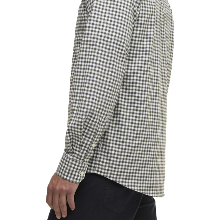 Barbour Gingham Aukside Regular Shirt - Olive - Image 5