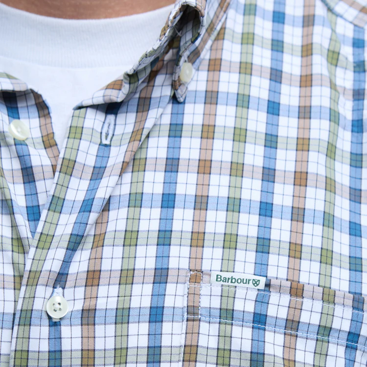 Barbour Hallhill Performance Shirt - Pine Green - Image 6