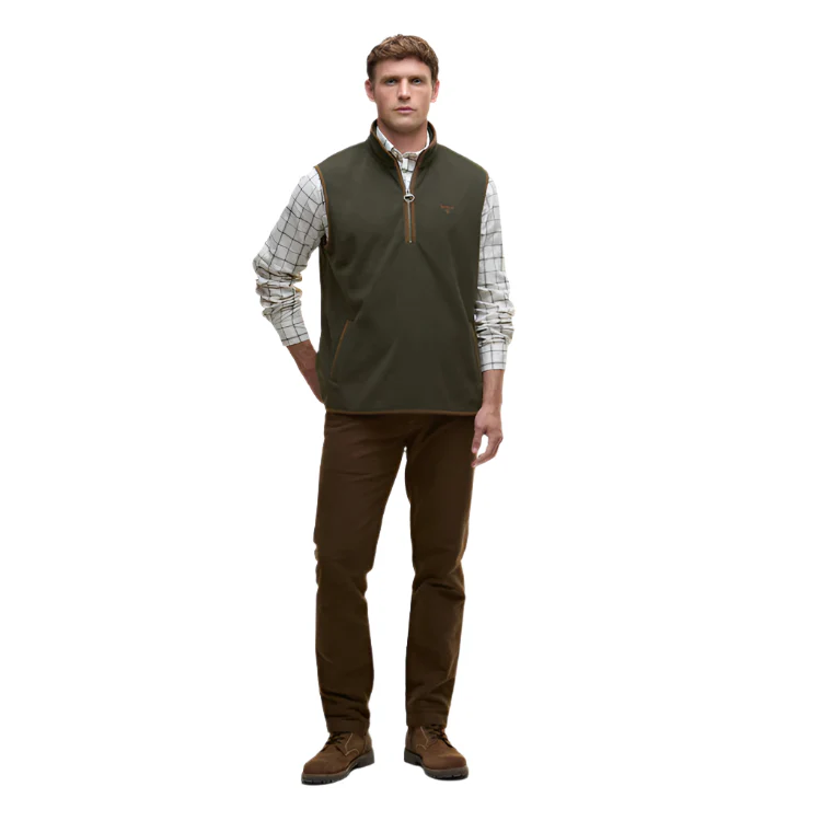Barbour Harwood Gilet Fleece - Olive - Image 4