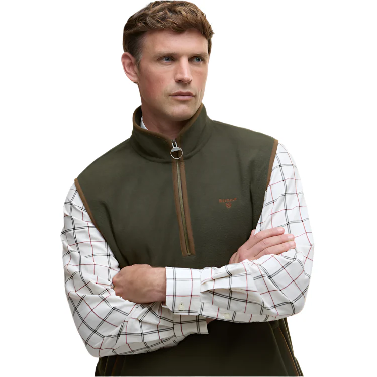 Barbour Harwood Gilet Fleece - Olive - Image 5
