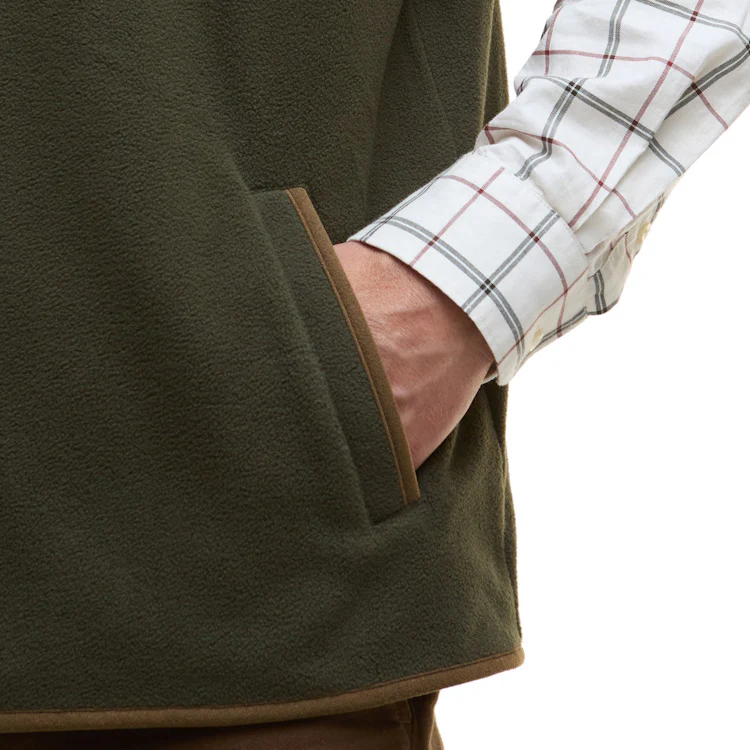 Barbour Harwood Gilet Fleece - Olive - Image 7