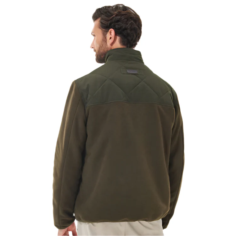 Barbour Hybrid Fleece Jacket - Olive - Image 2
