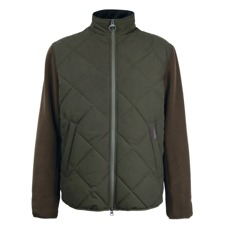 Barbour Hybrid Fleece Jacket - Olive - Image 3