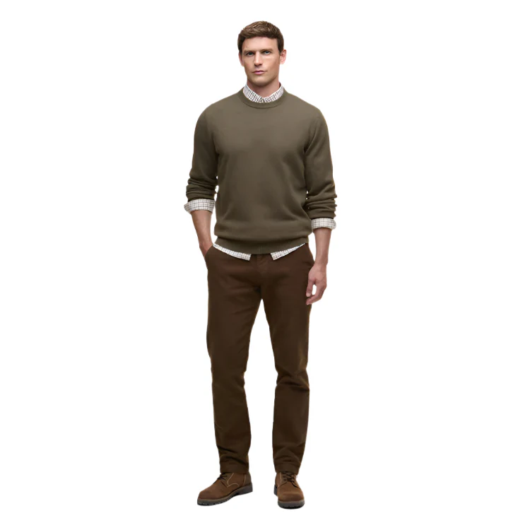 Barbour Kelson Crew Neck Sweater - Olive - Image 4