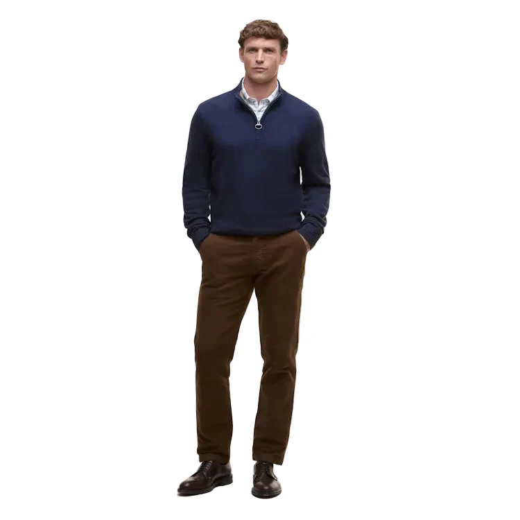 Barbour Kelson Quarter Zip Knitted Jumper - Navy - Image 3