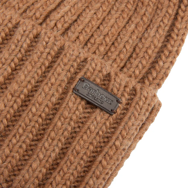 Barbour Kelson Pom Beanie Hat - Sandstone - Image 3