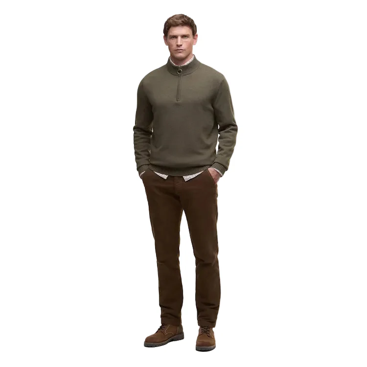 Barbour Kelson Quarter Zip Knitted Jumper - Olive - Image 3