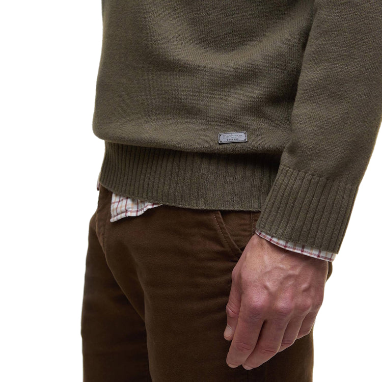 Barbour Kelson Quarter Zip Knitted Jumper - Olive - Image 5