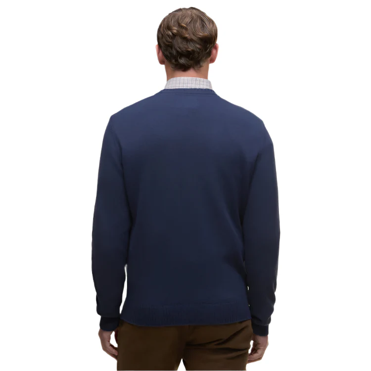 Barbour Kelson V-Neck Knitted Sweater - Navy - Image 2