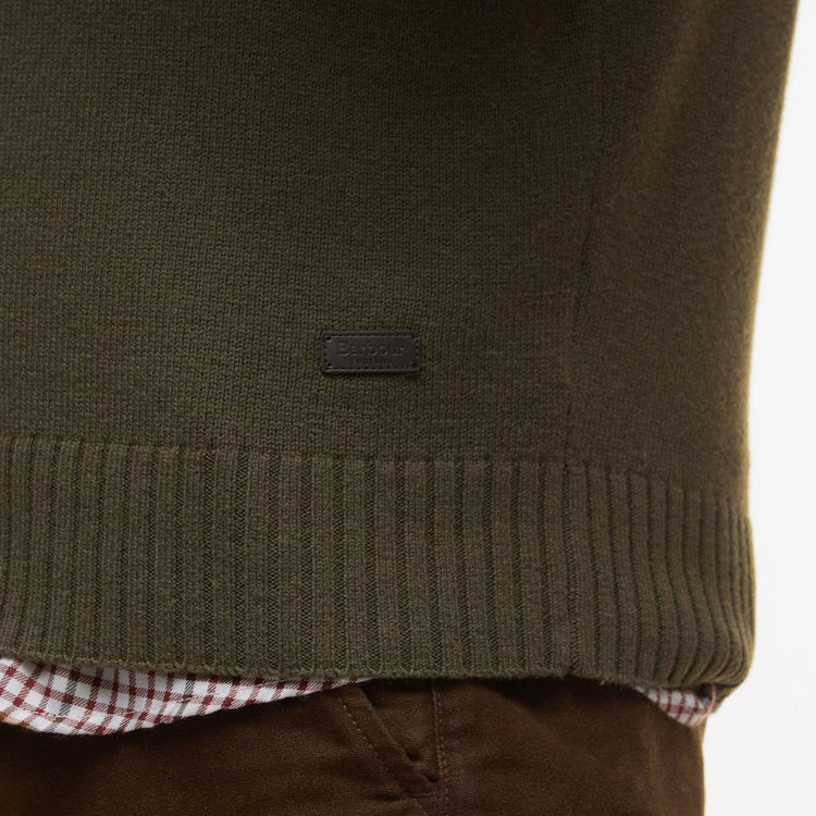 Barbour Kelson V-Neck Knitted Sweater - Olive - Image 5