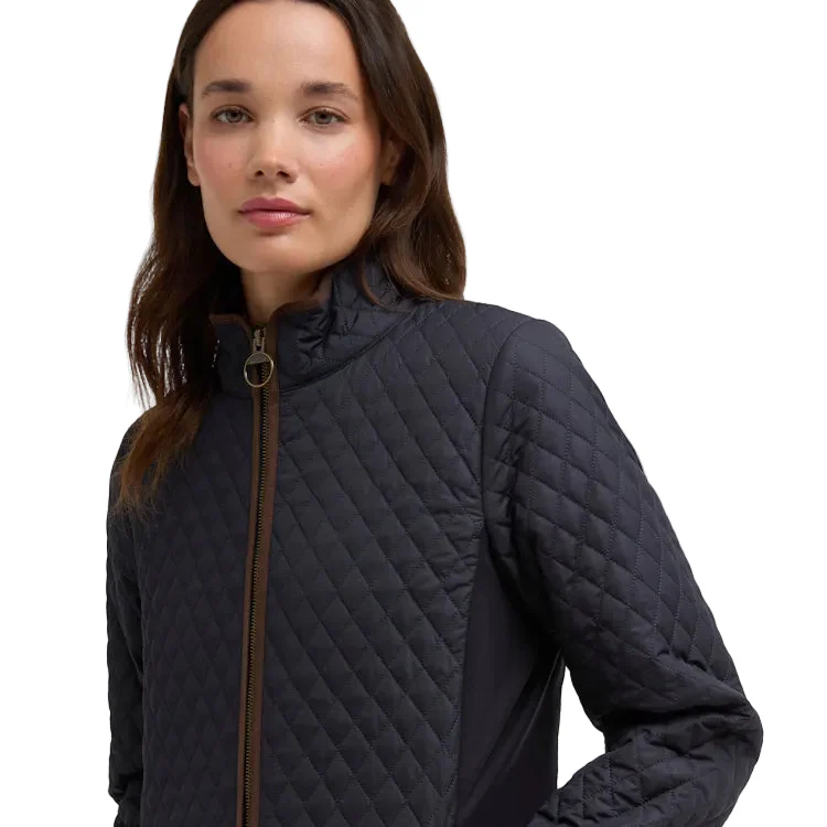 Barbour Ladies Basswood Quilted Jacket - Dark Navy - Image 5