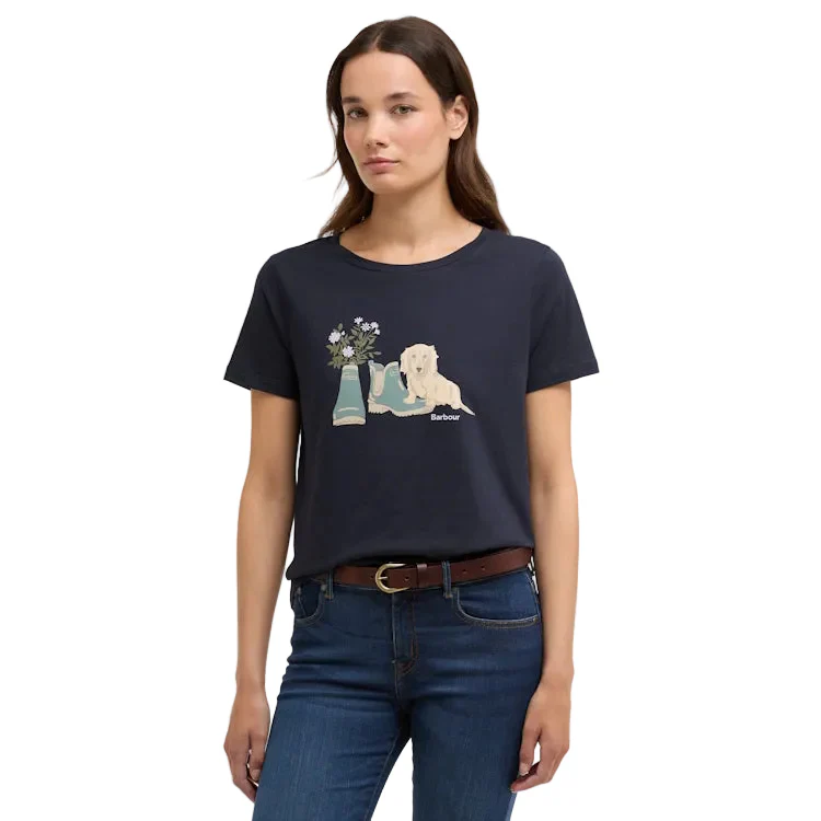 Barbour Ladies Brambles T-Shirt - Navy