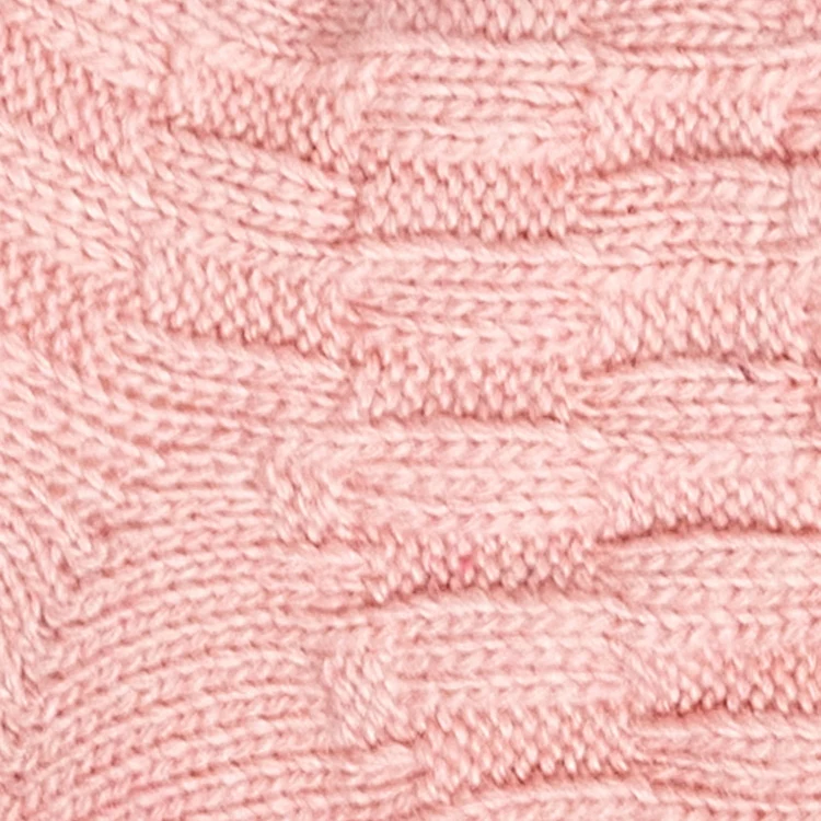 Barbour Ladies Cable Knit Lounge Socks - Dusty Pink - Image 4