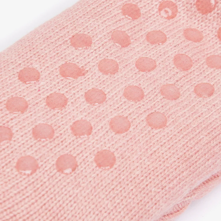 Barbour Ladies Cable Knit Lounge Socks - Dusty Pink - Image 5