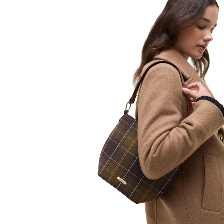 Barbour Ladies Cedar Tartan Bucket Bag - Classic Tartan - Image 3