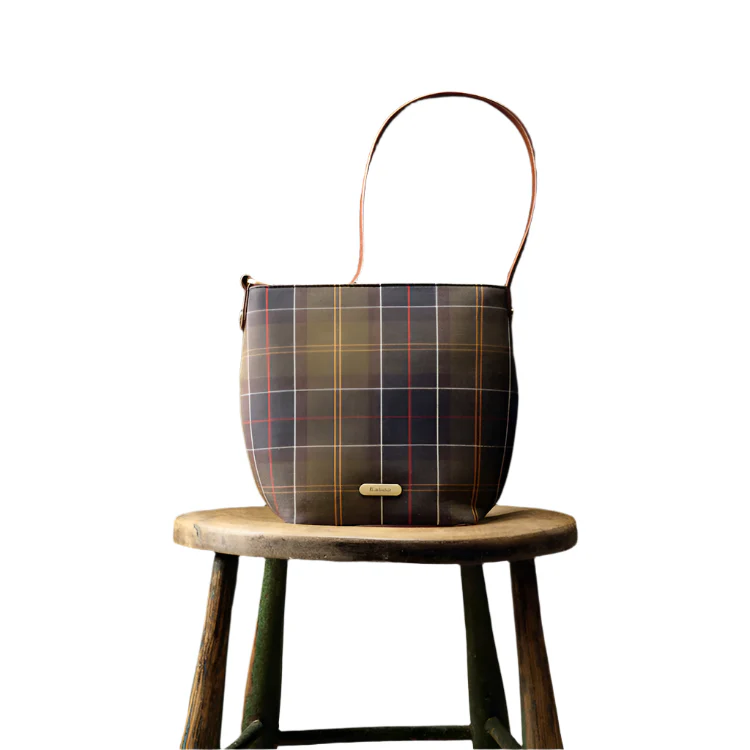 Barbour Ladies Cedar Tartan Bucket Bag - Classic Tartan - Image 6