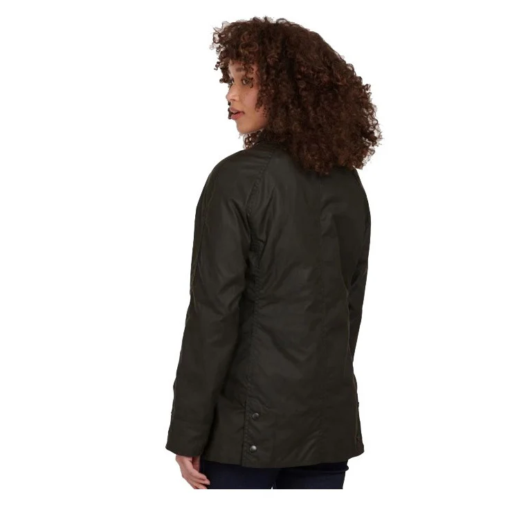 Barbour Ladies Classic Beadnell Wax Jacket - Olive - Image 3