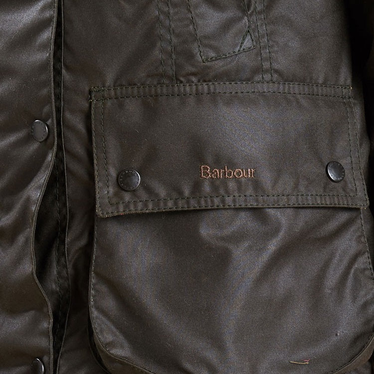 Barbour Ladies Classic Beadnell Wax Jacket - Olive - Image 7