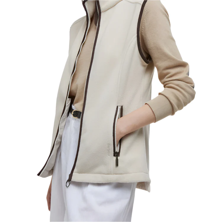 Barbour Ladies Country Colton Fleece Gilet - Pearl - Image 5
